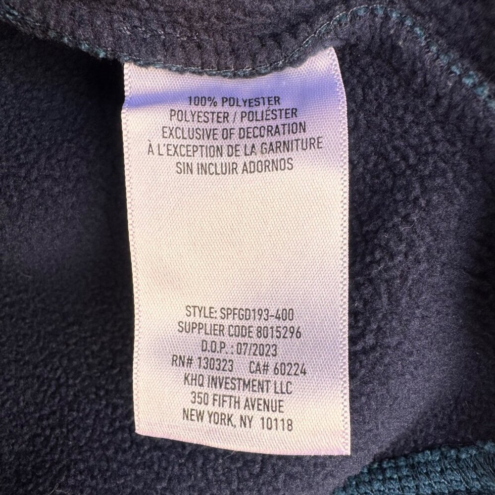 Spyder Mens Teal Blue Fleece Half-Zip Pullover Jacket M Warm Outerwear - Picture 6 of 14